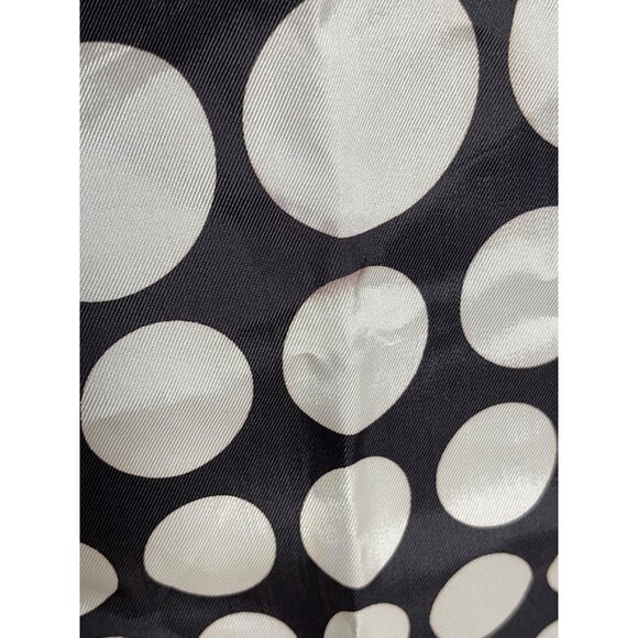 Vera Scarf Black White Polka Dot 23" Square Vtg Acetate Classic Accessories - Picture 8 of 9